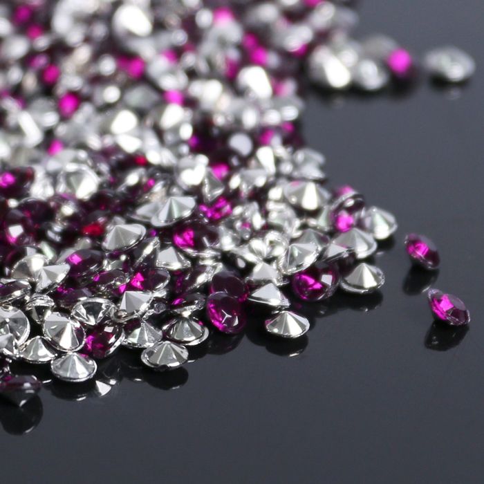 Стразы (набор 10грамм), 3мм, цвет фиолетовый №10