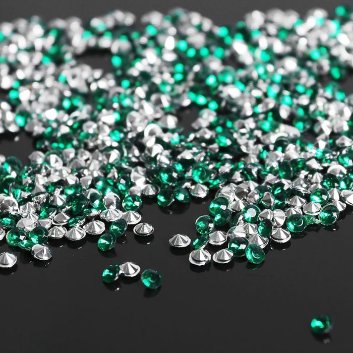 Стразы (набор 10грамм), 3мм, цвет тёмно-зеленый №16