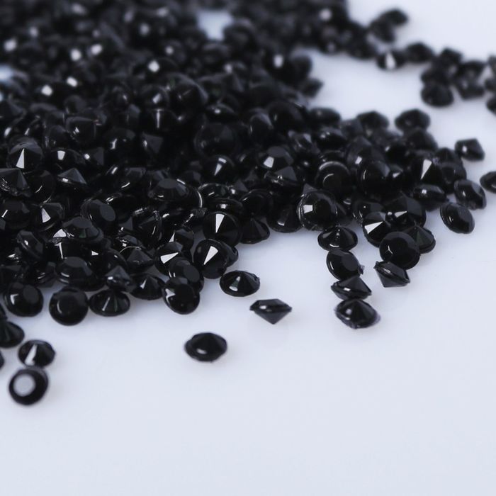 Стразы (набор 10грамм), 3мм, цвет чёрный №37