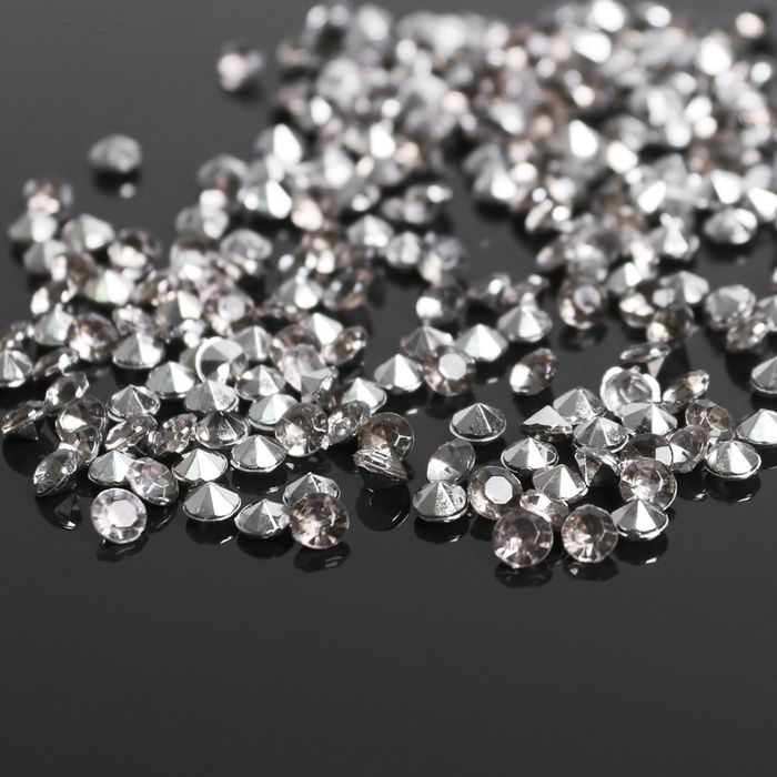 Стразы (набор 10грамм, 300шт), 4мм, цвет серый №6
