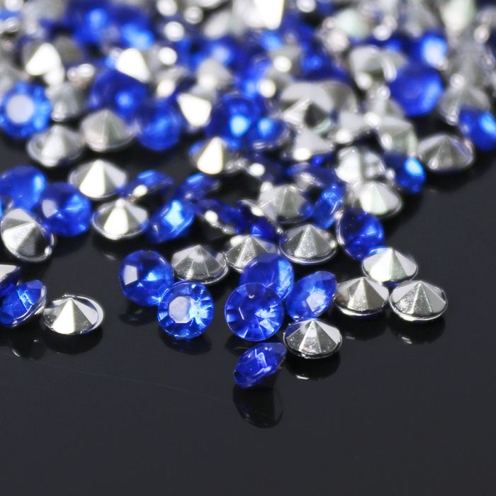 Стразы (набор 10грамм, 300шт), 4мм, цвет тёмно-синий №8