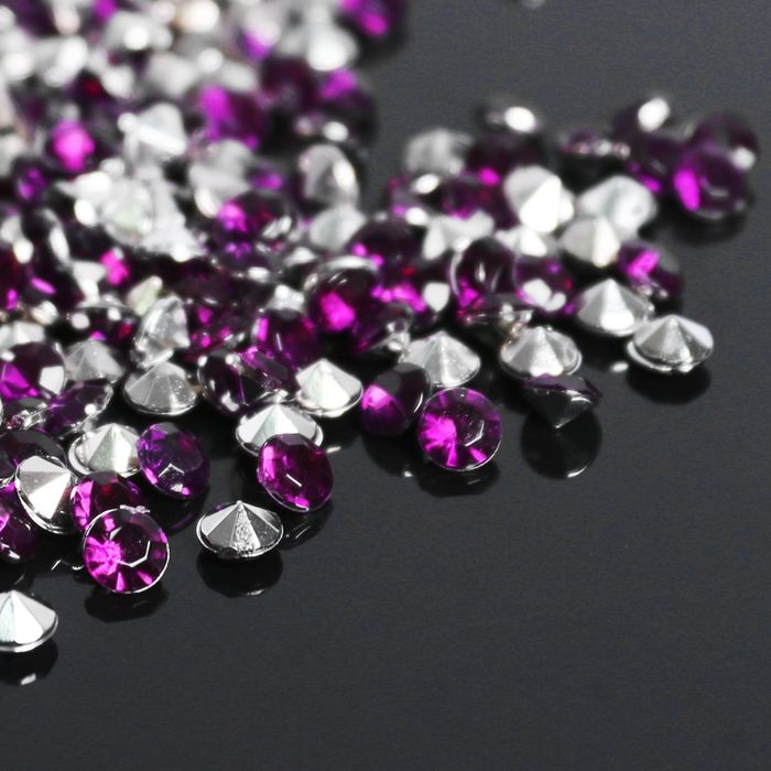 Стразы (набор 10грамм, 300шт), 4мм, цвет фиолетовый №10