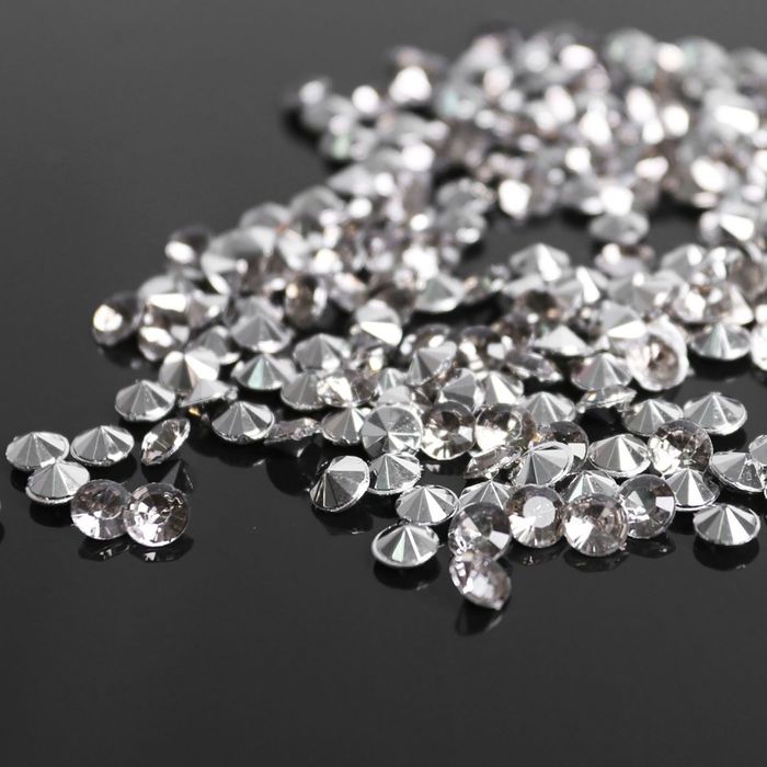 Стразы (набор 10грамм, 300шт), 5мм, цвет серый №6