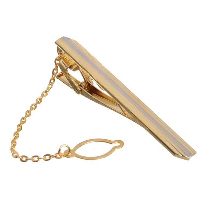 Зажим для галстука стальной "Классический" цвет золотой