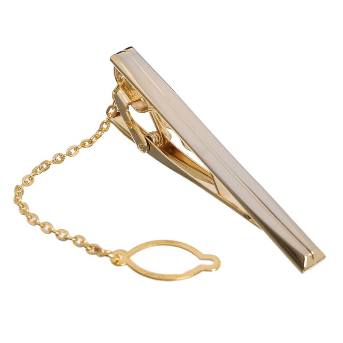 Зажим для галстука стальной "Классический" цвет золотой