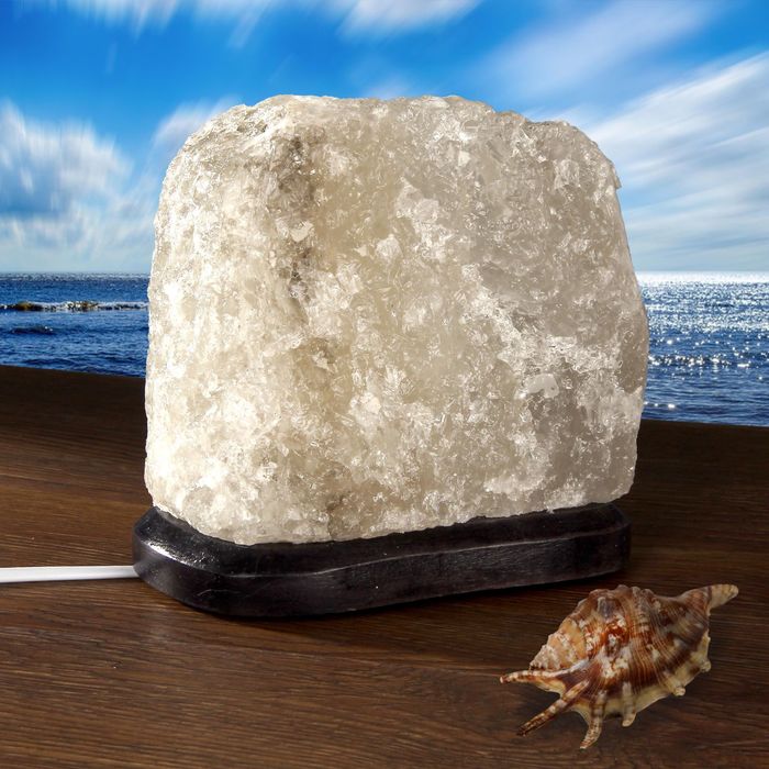 Соляной светильник "Скала", цельный кристалл, 4-5 кг, цветной