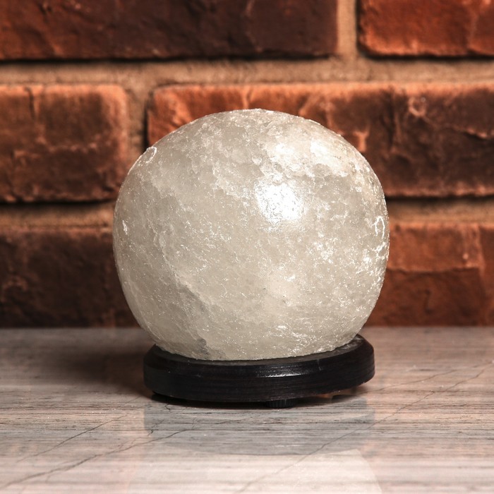 Соляной светильник "Шарик", цельный кристалл, 2 кг