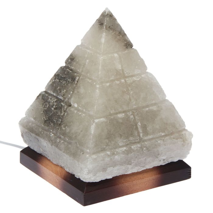 Соляной светильник "Пирамида Египет", цельный кристалл, 4-5 кг, цветной