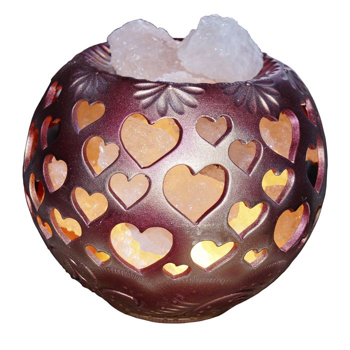 Соляной светильник "Шар-сердце", керамика
