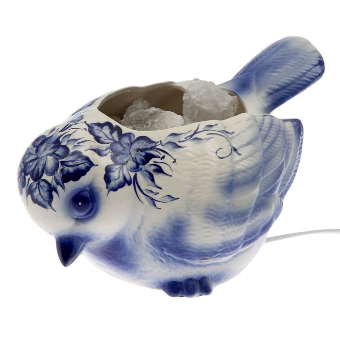 Соляной светильник "Синица", керамика