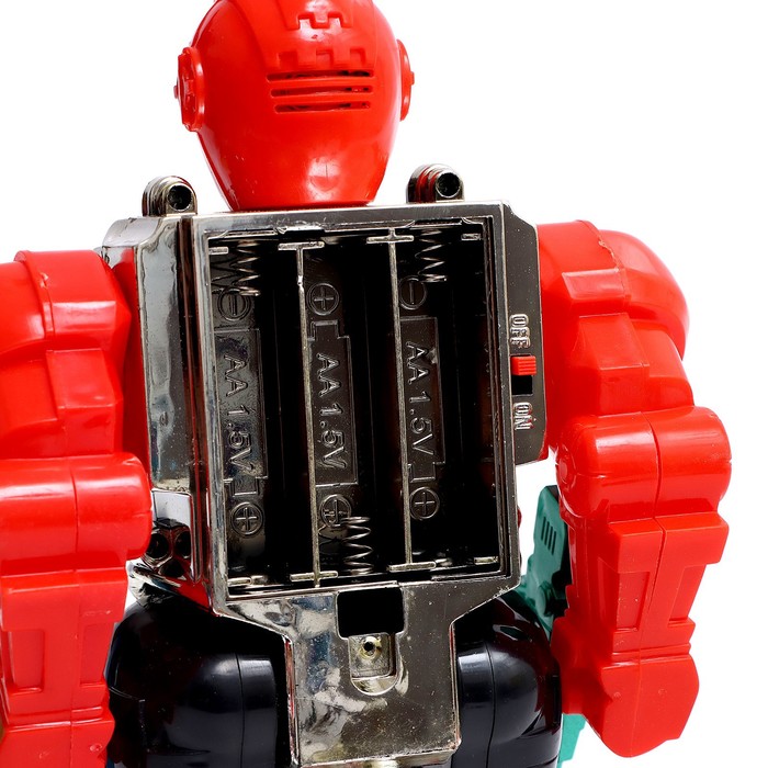 купить Робот Стрелок работает от батареек, световые и звуковые эффекты цвета:МИКС