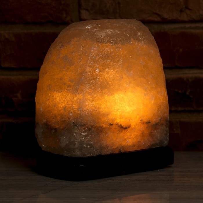 Соляной светильник "Скала" цельный кристалл, 6-8 кг