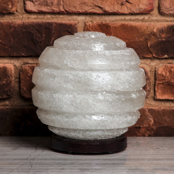 Соляной светильник "Сфера", цельный кристалл, 6-7 кг