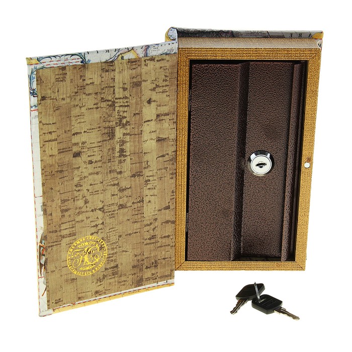 Сейф-книга шёлк "Карта странствий по морям"