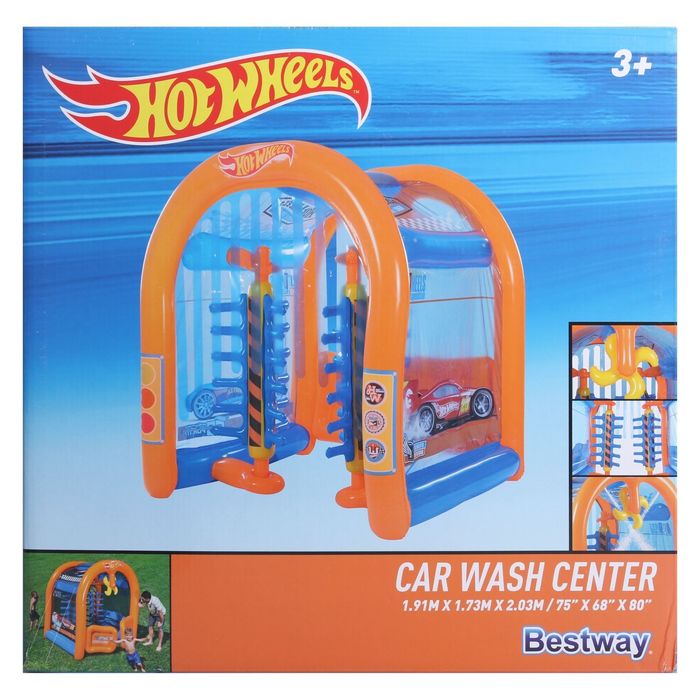 Игровой центр Hot Wheels "Автомойка", с распылителем, 191 х 173 х 203 см, от 2 лет Bestway