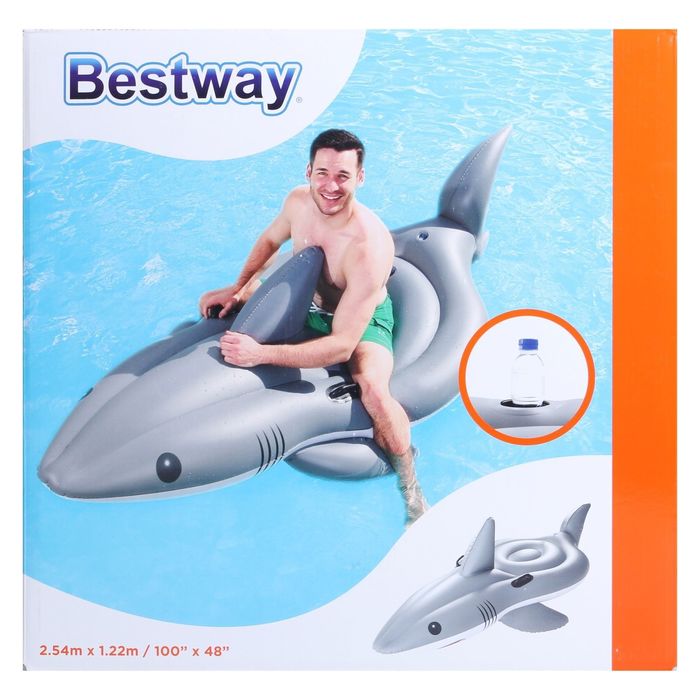 Игрушка надувная Акула для катания верхом, 254х122 см 41097