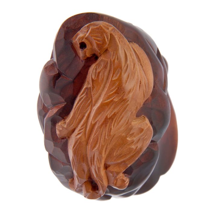 Трубка курительная "Гусар с кожей фигурный" пантера на камнях