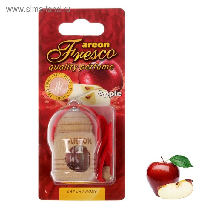 Ароматизатор на зеркало Areon fresco, бутылочка, красное яблоко 704-051-311 автомобильный ароматизатор areon fresco красное яблоко