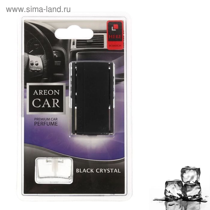 Ароматизатор на печку жидкий Areon Car черный кристалл, блистер, 8 мл 704-022-BL01