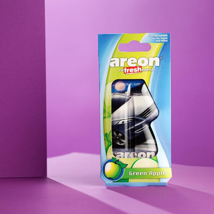 

Ароматизатор на зеркало Areon Refreshment гелевый, зеленое яблоко 704-025-903