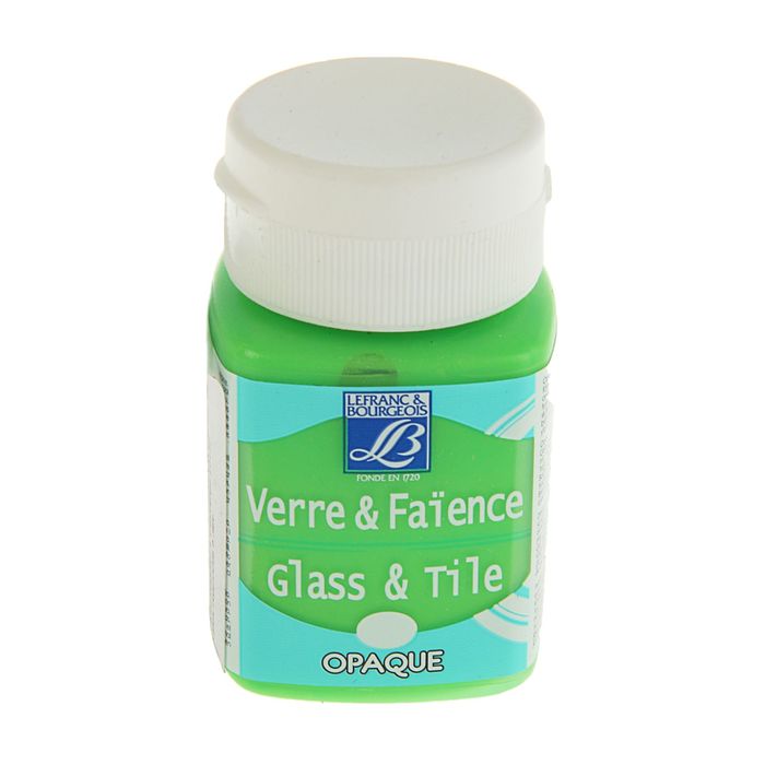 Краска по стеклу и керамике запекаемая LeFranc&Borgeois Glass&Tile, 50 мл, Непрозрачная 556 зеленая LF211163
