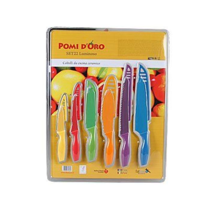 Ножи стальные крашеные, 6 шт