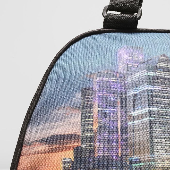 Сумка спортивная, 1 отдел на молнии, наружный карман, цвет чёрный