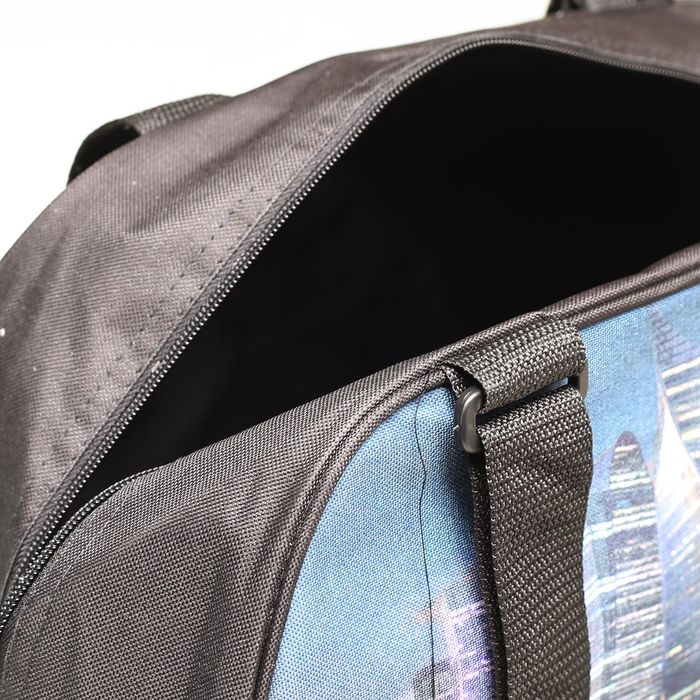 Сумка спортивная, 1 отдел на молнии, наружный карман, цвет чёрный