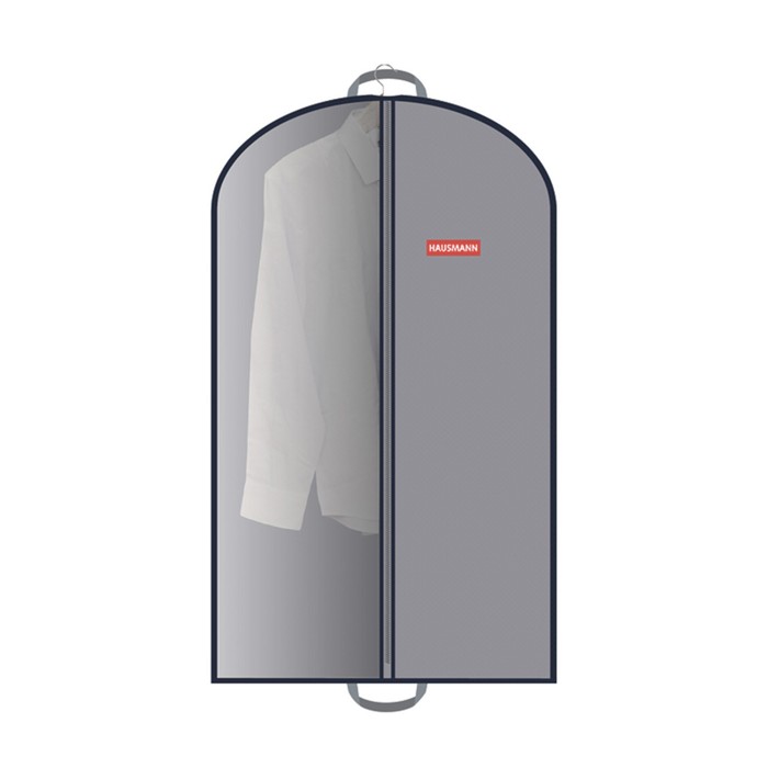 Чехол для одежды Hausmann, со стенкой из ПВХ и ручками 60х100 см, серый