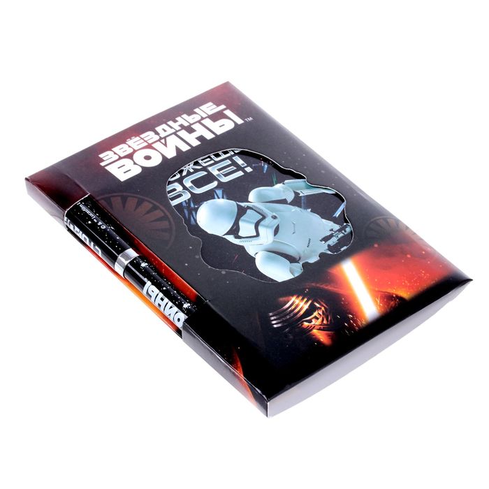 Подарочный набор: блокнот 32 листа + ручка металл "Ты сможешь все!", Звездные войны