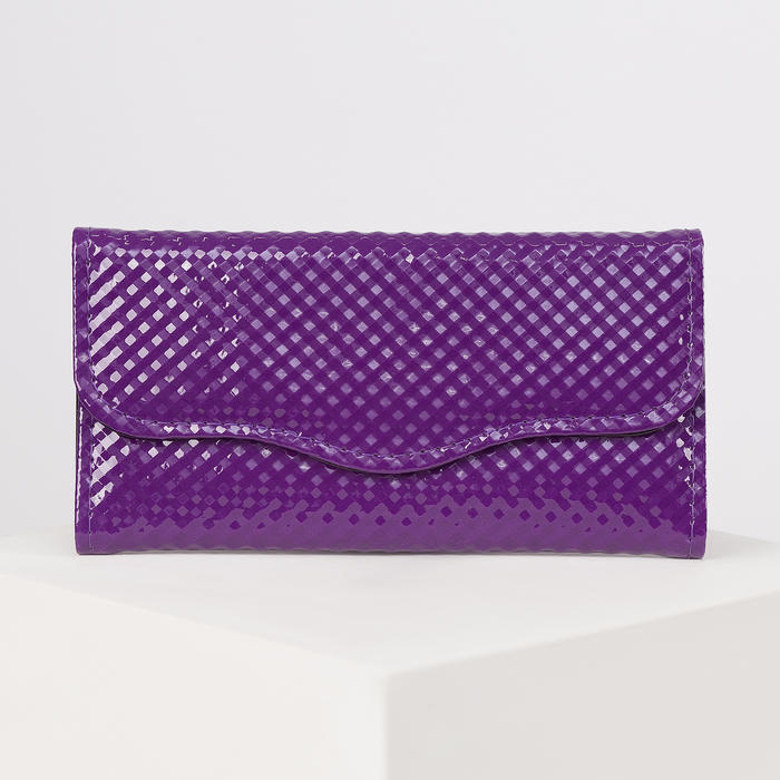 Кошелёк женский на клапане, 2 отдела , для монет, цвет фиолетовый