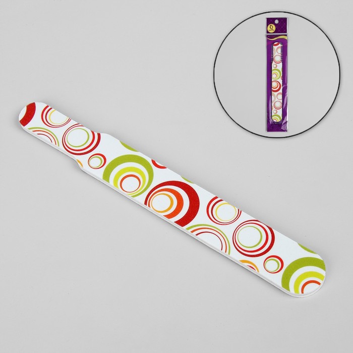 Пилка-наждак "Ассорти", абразивность 200/200, 15,5см, классика, рисунок МИКС