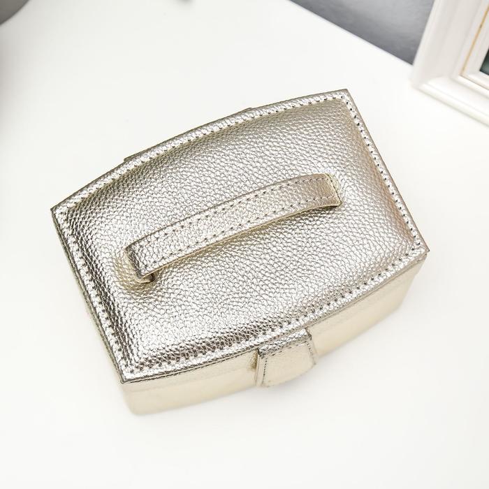 Шкатулка кожзам для украшений "Золото" 9х15,5х11 см