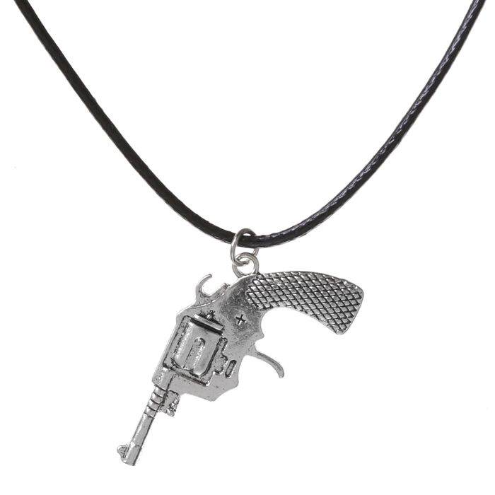 Кулон мужской "Пистолет", цвет чернёное серебро