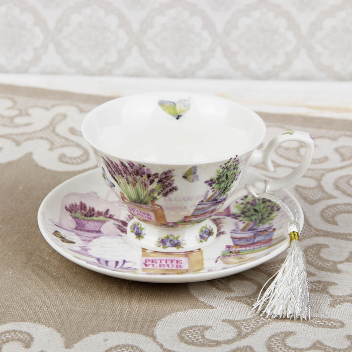 Чайная пара 300 мл "Лавандовое поле"