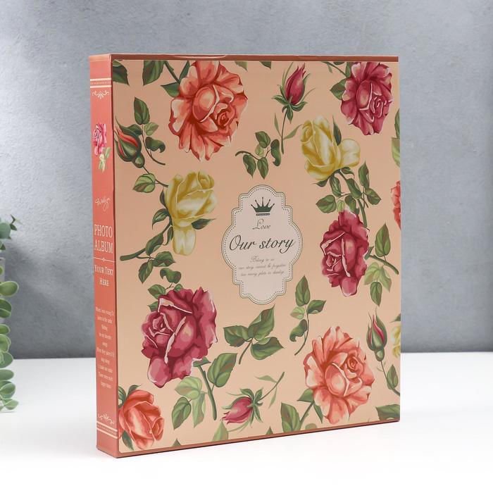 Фотоальбом 400 фото "Цветочная история" 10х15 см 13х18 см, в коробке 32,5х28х5,5 см
