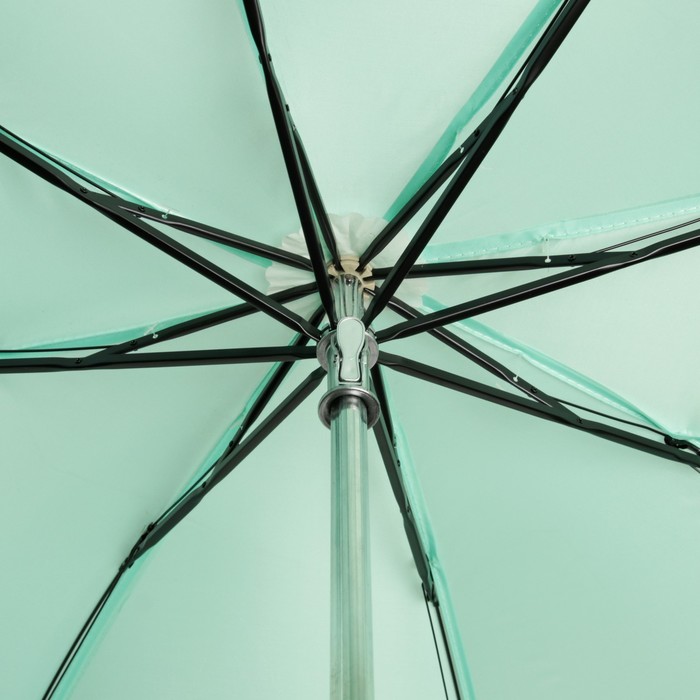 Зонт механический "Цветы", R=48см, цвет ментоловый