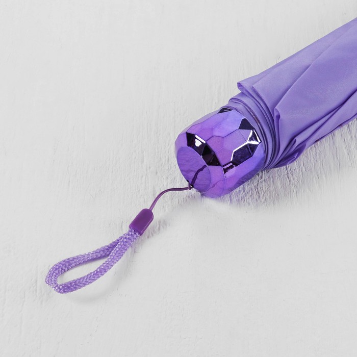 Зонт механический "Цветы", R=48см, цвет светло-сиреневый