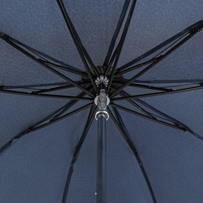 Зонт механический "Клетка", R=55см, цвет тёмно-синий