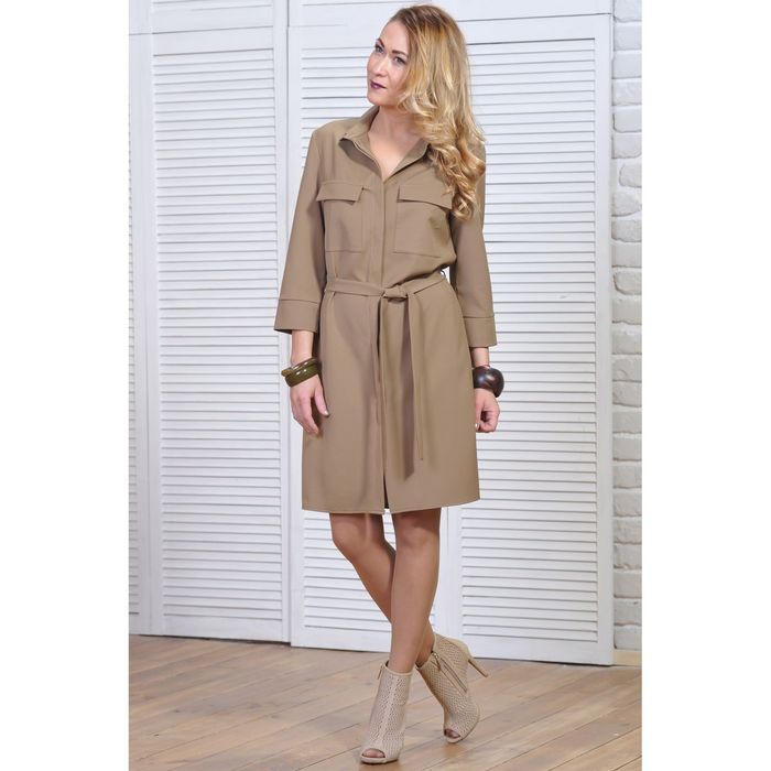 Платье женское 5860а, размер 46, рост 164 см, цвет бежевый