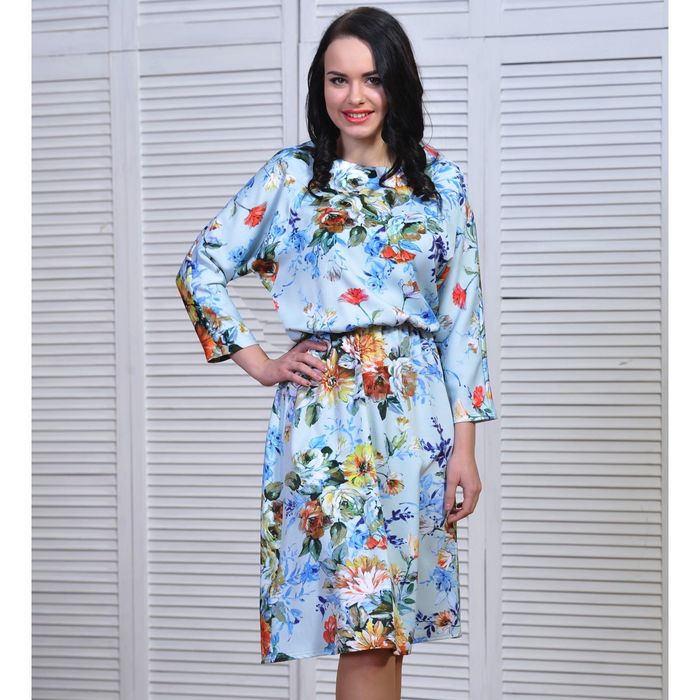 Платье женское 5890, размер 50, рост 164 см, цвет разноцветный