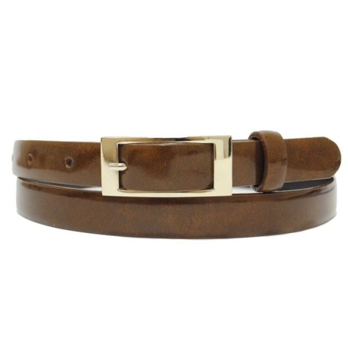 Ремень женский, 2х110х0,3 см, пряжка золото, цвет коричневый