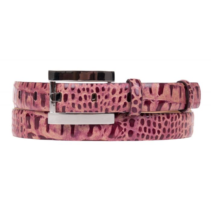 Ремень женский, 2,5х110х0,3 см, пряжка серебро, цвет фуксия