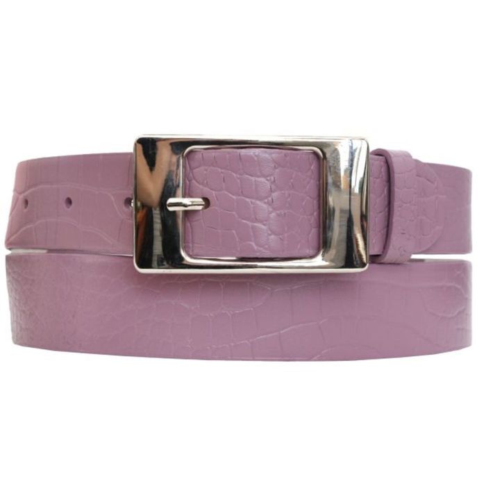 Ремень женский, 3,5х110х0,3 см, пряжка серебро, цвет сиреневый