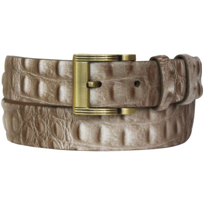 Ремень женский, 3,5х120х0,3 см, пряжка золото, цвет бежевый