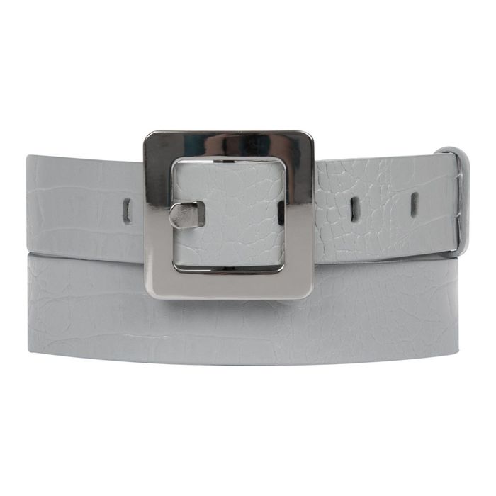 Ремень женский, 4х110х0,3 см, пряжка серебро, цвет светло-серый