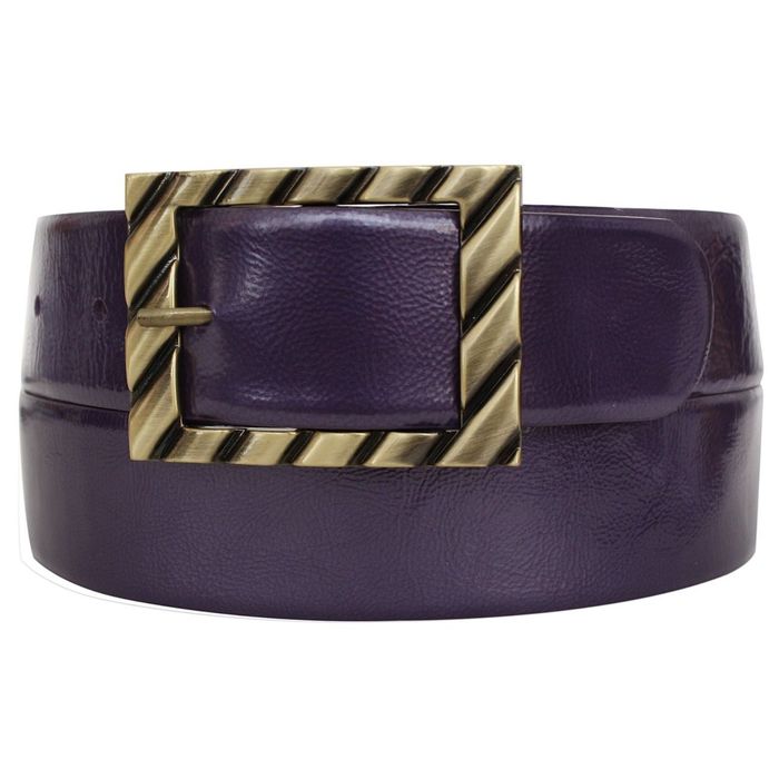 Ремень женский, 4х110х0,3 см, пряжка серебро, цвет фиолетовый