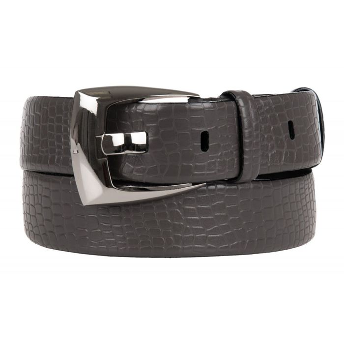 Ремень женский, ширина 4 см, пряжка серебро, цвет серый