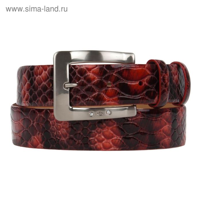 

Ремень женский, 4х110х0,3 см, пряжка серебро, цвет красно-бордовый