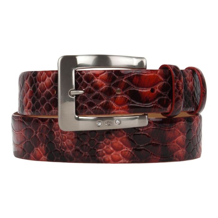 Ремень женский, 4х120х0,3 см, пряжка серебро, цвет красно-бордовый